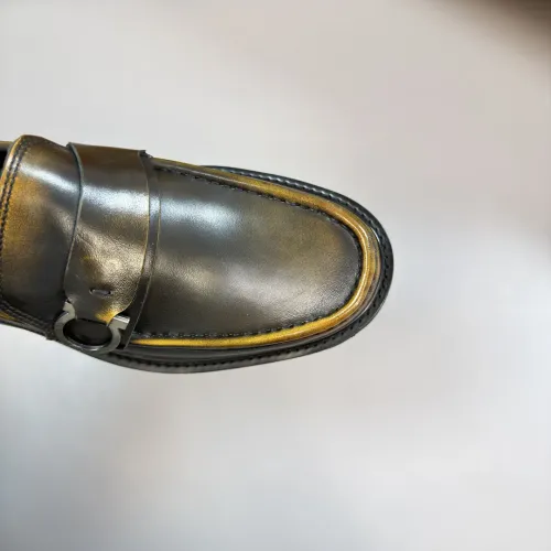 Replica Salvatore Ferragamo Leather Shoes For Men #1443640 $155.00 USD for Wholesale