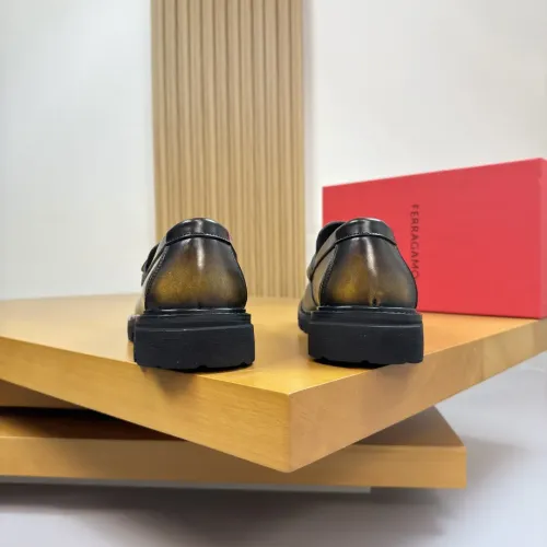 Replica Salvatore Ferragamo Leather Shoes For Men #1443640 $155.00 USD for Wholesale