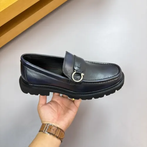 Replica Salvatore Ferragamo Leather Shoes For Men #1443642 $155.00 USD for Wholesale