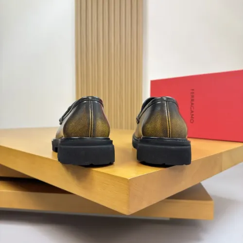 Replica Salvatore Ferragamo Leather Shoes For Men #1443644 $155.00 USD for Wholesale
