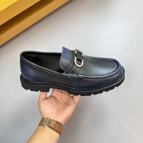 Replica Salvatore Ferragamo Leather Shoes For Men #1443647 $155.00 USD for Wholesale