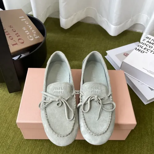 Replica MIU MIU Flat Shoes For Women #1443728 $100.00 USD for Wholesale