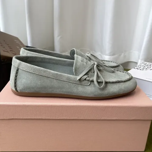 Replica MIU MIU Flat Shoes For Women #1443728 $100.00 USD for Wholesale