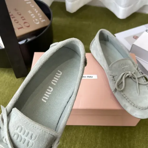 Replica MIU MIU Flat Shoes For Women #1443728 $100.00 USD for Wholesale