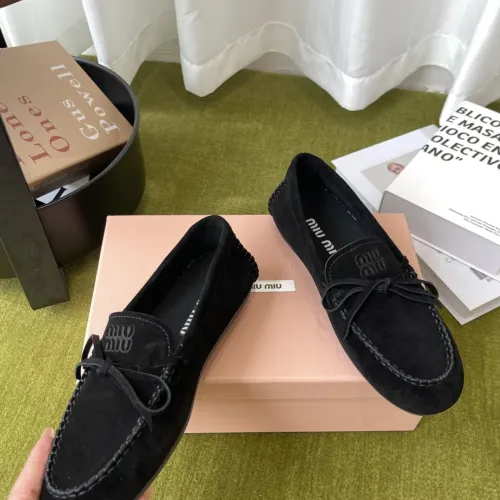 Replica MIU MIU Flat Shoes For Women #1443731 $100.00 USD for Wholesale