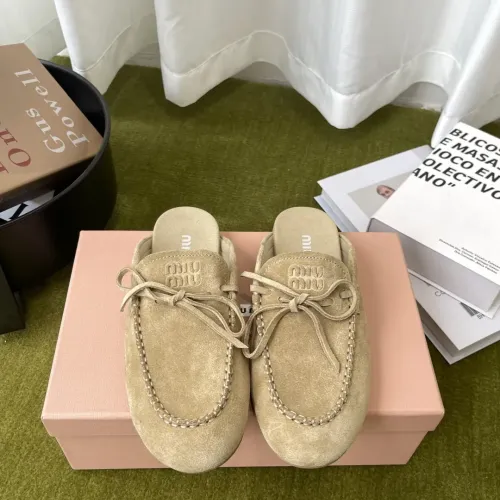 Replica MIU MIU Slippers For Women #1443732 $100.00 USD for Wholesale
