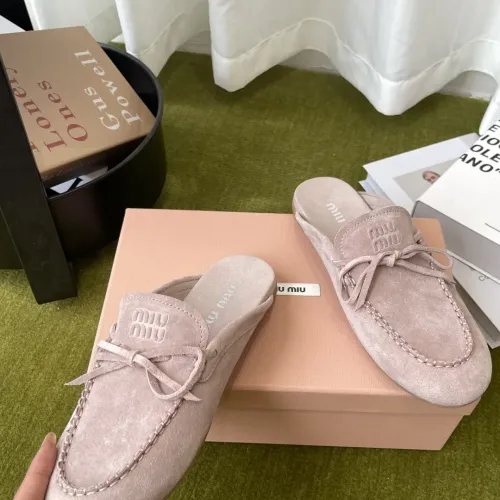 Replica MIU MIU Slippers For Women #1443733 $100.00 USD for Wholesale