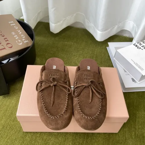 Replica MIU MIU Slippers For Women #1443735 $100.00 USD for Wholesale
