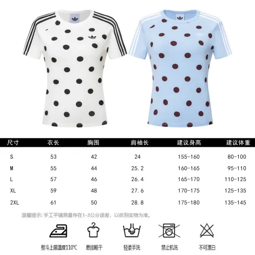 Replica Adidas T-Shirts Short Sleeved For Women #1444533 $32.00 USD for Wholesale