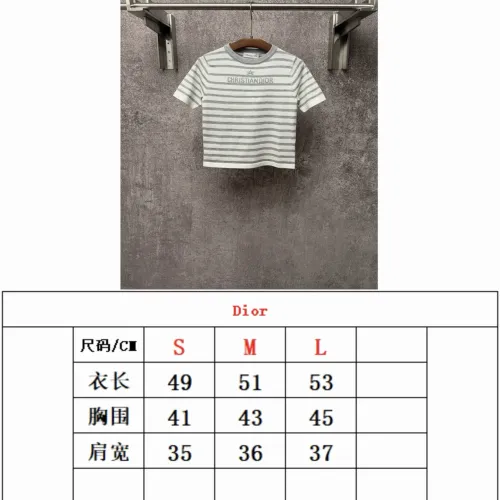 Replica Christian Dior T-Shirts Short Sleeved For Women #1444584 $56.00 USD for Wholesale