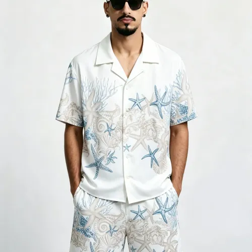 Replica Versace Tracksuits Short Sleeved For Men #1444866 $76.00 USD for Wholesale