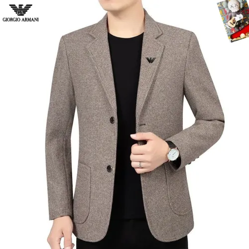 Replica Armani Jackets Long Sleeved For Men #1445055 $68.00 USD for Wholesale