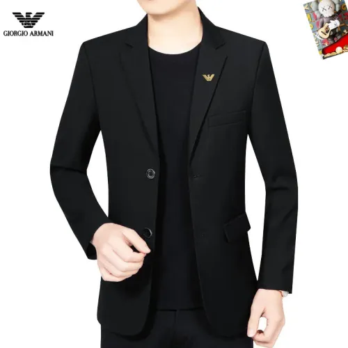 Replica Armani Jackets Long Sleeved For Men #1445075 $68.00 USD for Wholesale