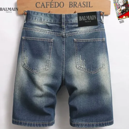 Replica Balmain Jeans For Men #1445516 $40.00 USD for Wholesale