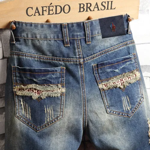 Replica Moncler Jeans For Men #1445517 $40.00 USD for Wholesale