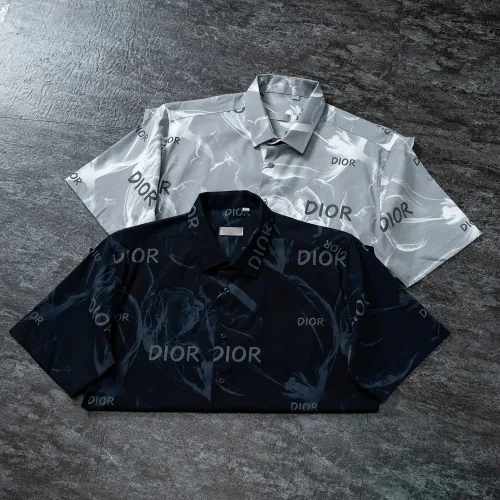 Replica Christian Dior Shirts Short Sleeved For Men #1445531 $36.00 USD for Wholesale