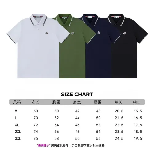 Replica Moncler T-Shirts Short Sleeved For Men #1446564 $39.00 USD for Wholesale