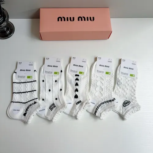 Replica MIU MIU Socks #1446806 $27.00 USD for Wholesale