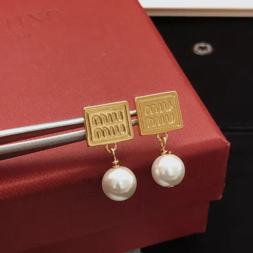 Replica MIU MIU Earrings For Women #1449475 $25.00 USD for Wholesale