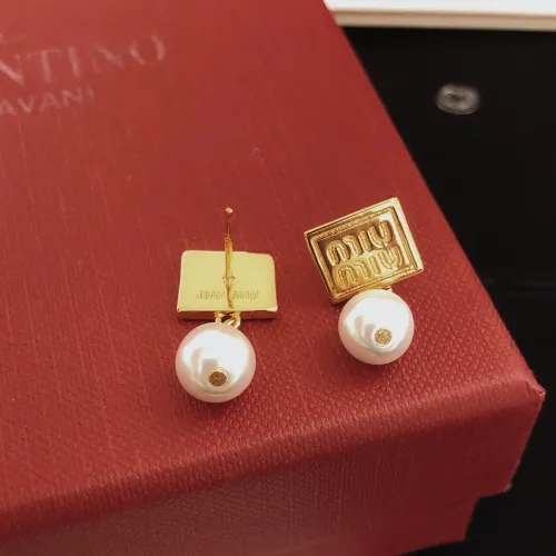 Replica MIU MIU Earrings For Women #1449475 $25.00 USD for Wholesale