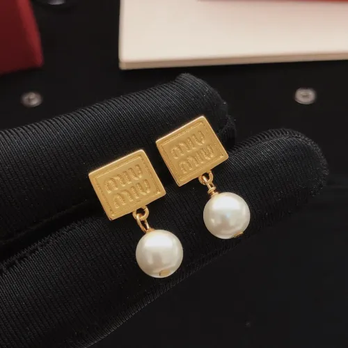 Replica MIU MIU Earrings For Women #1449475 $25.00 USD for Wholesale