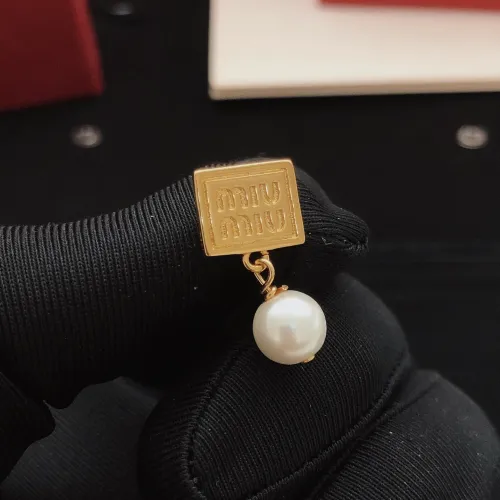 Replica MIU MIU Earrings For Women #1449475 $25.00 USD for Wholesale