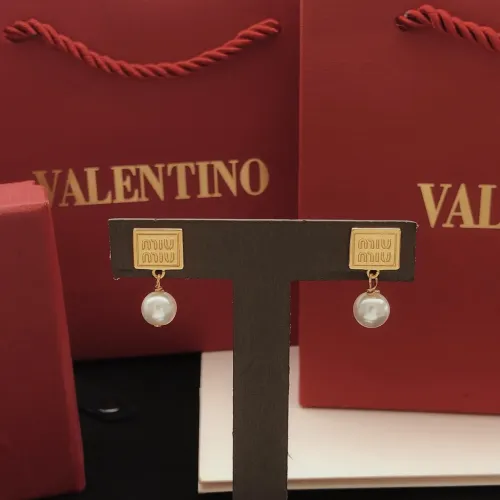 Replica MIU MIU Earrings For Women #1449475 $25.00 USD for Wholesale