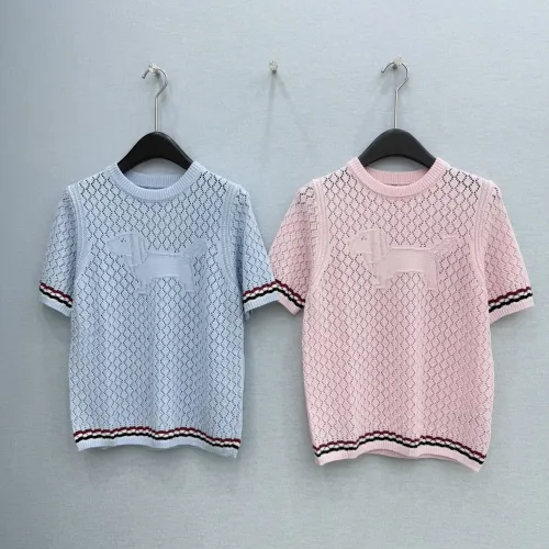 Replica Thom Browne TB T-Shirts Short Sleeved For Women #1450018 $76.00 USD for Wholesale