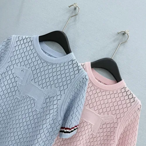 Replica Thom Browne TB T-Shirts Short Sleeved For Women #1450018 $76.00 USD for Wholesale