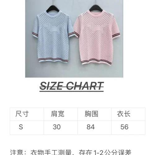 Replica Thom Browne TB T-Shirts Short Sleeved For Women #1450019 $76.00 USD for Wholesale