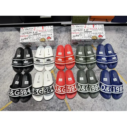 Replica Dolce & Gabbana D&G Slippers For Men #1450071 $52.00 USD for Wholesale
