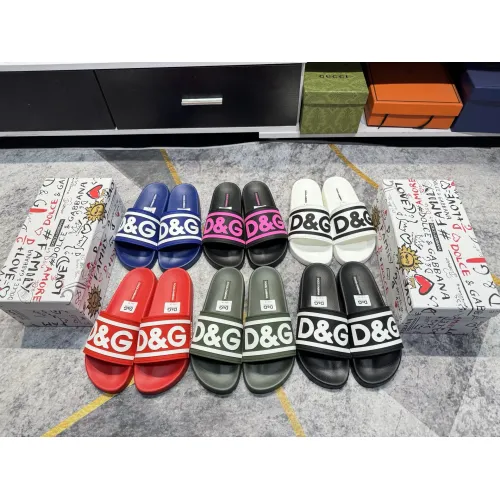 Replica Dolce & Gabbana D&G Slippers For Men #1450086 $52.00 USD for Wholesale