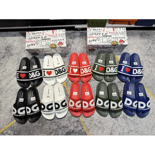 Replica Dolce & Gabbana D&G Slippers For Men #1450095 $52.00 USD for Wholesale