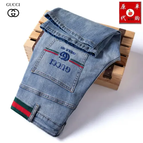 Replica Gucci Jeans For Men #1450827 $45.00 USD for Wholesale