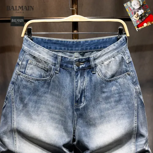 Replica Balmain Jeans For Men #1450837 $40.00 USD for Wholesale