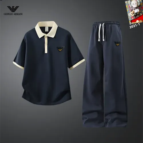 Cheap Armani Tracksuits Short Sleeved For Men #1450944, $$60.00 USD On Armani Tracksuits