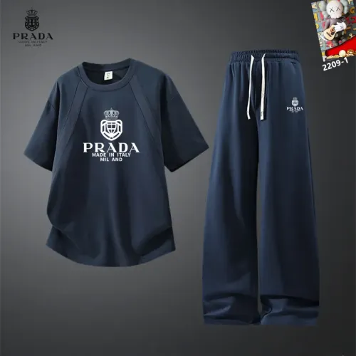 Cheap Prada Tracksuits Short Sleeved For Men #1450968, $$60.00 USD On Prada Tracksuits