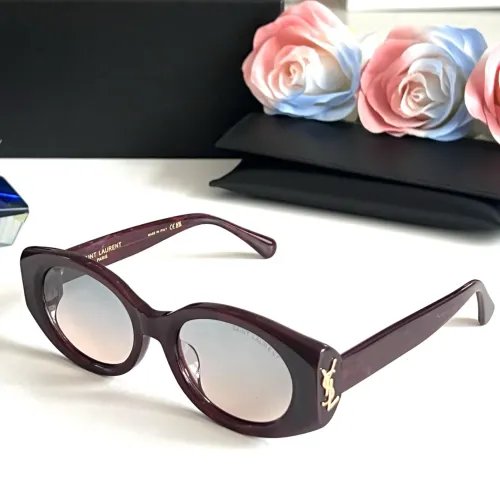 Cheap Yves Saint Laurent YSL AAA Quality Sunglasses #1451683, $$60.00 USD On Yves Saint Laurent YSL AAA Quality Sunglasses