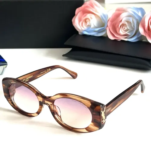 Cheap Yves Saint Laurent YSL AAA Quality Sunglasses #1451685, $$60.00 USD On Yves Saint Laurent YSL AAA Quality Sunglasses
