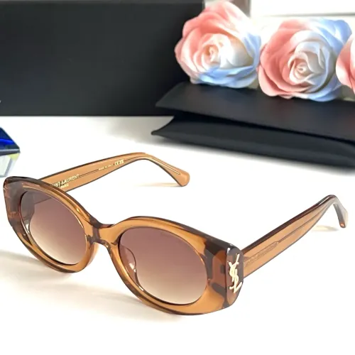 Cheap Yves Saint Laurent YSL AAA Quality Sunglasses #1451687, $$60.00 USD On Yves Saint Laurent YSL AAA Quality Sunglasses