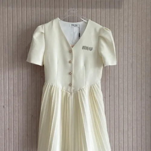 Cheap MIU MIU Dresses Short Sleeved For Women #1452535, $$80.00 USD On MIU MIU Dresses