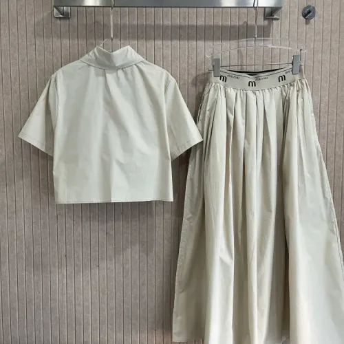 Replica MIU MIU Tracksuits Short Sleeved For Women #1452547 $80.00 USD for Wholesale