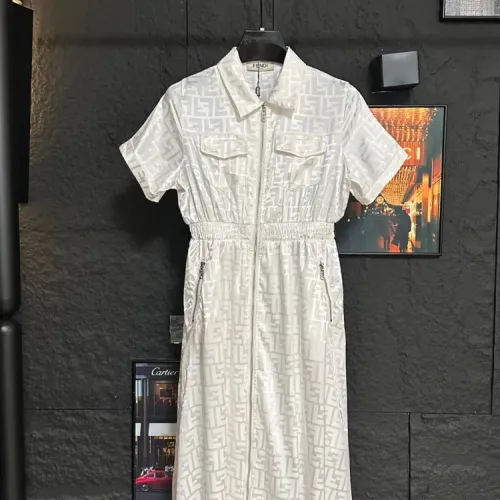 Cheap Fendi Dresses Short Sleeved For Women #1452571, $$92.00 USD On Fendi Dresses