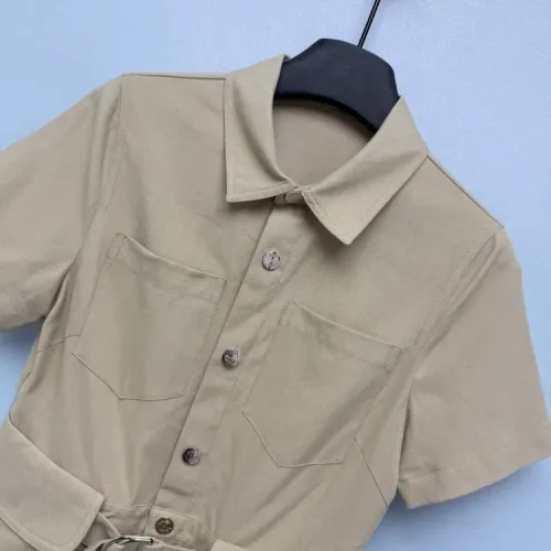 Replica LOEWE Dresses Short Sleeved For Women #1452582 $130.00 USD for Wholesale