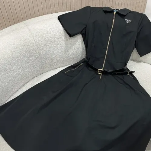 Replica Prada Dresses Short Sleeved For Women #1452739 $88.00 USD for Wholesale