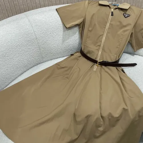 Replica Prada Dresses Short Sleeved For Women #1452740 $88.00 USD for Wholesale