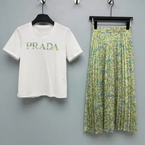 Cheap Prada Tracksuits Short Sleeved For Women #1452766, $$130.00 USD On Prada Tracksuits