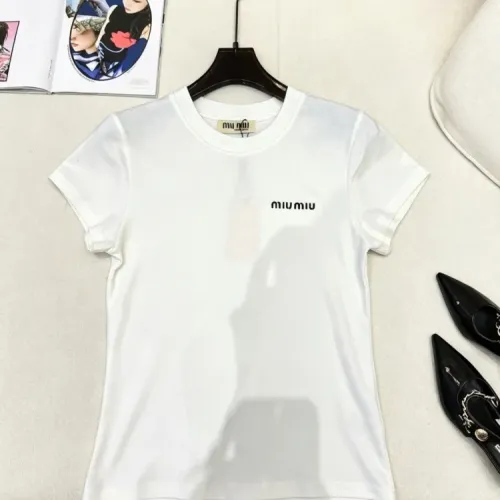 Cheap MIU MIU T-Shirts Short Sleeved For Women #1452815, $$60.00 USD On MIU MIU T-Shirts
