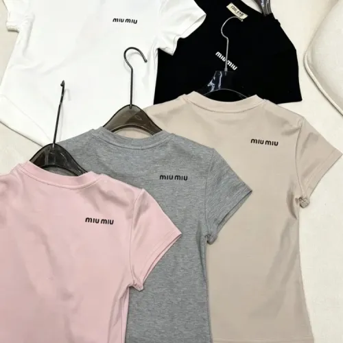 Replica MIU MIU T-Shirts Short Sleeved For Women #1452816 $60.00 USD for Wholesale