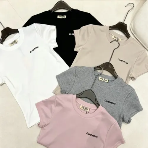 Replica MIU MIU T-Shirts Short Sleeved For Women #1452817 $60.00 USD for Wholesale